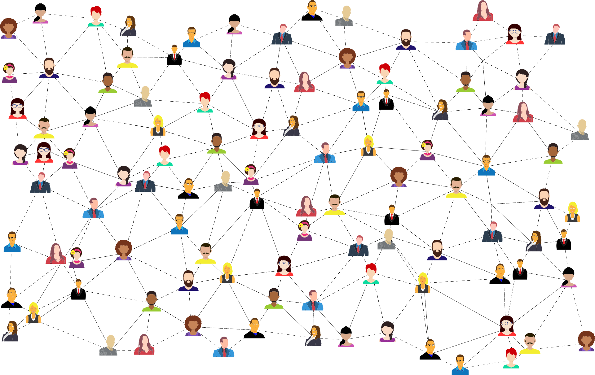 Image of interconnected individuals